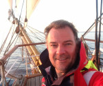 Glenn on a tallship