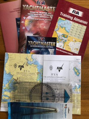 Bundle includes, plotter, dividers, charts, almanac and course notes